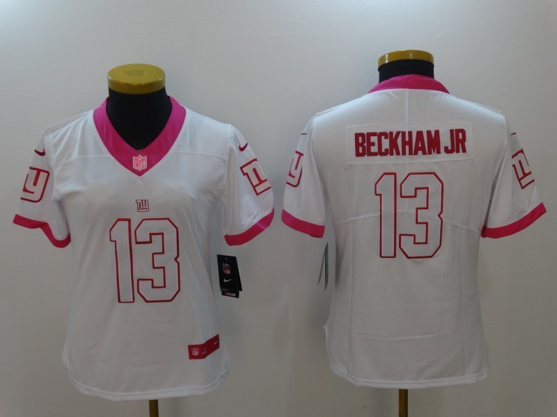 Women White Pink Limited Rush jerseys-121